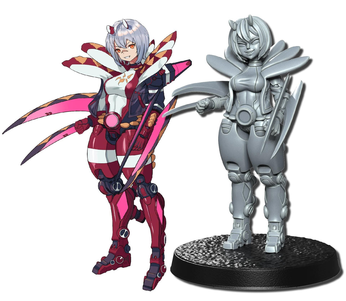 Anime Fighter Neo Warrior Miniature | Warrior 1 - Tabletop RPG & D&D miniature. Perfect for wargaming & collectors