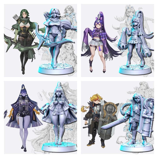 Anime Warrior Miniature - Full Set All Models - 32mm