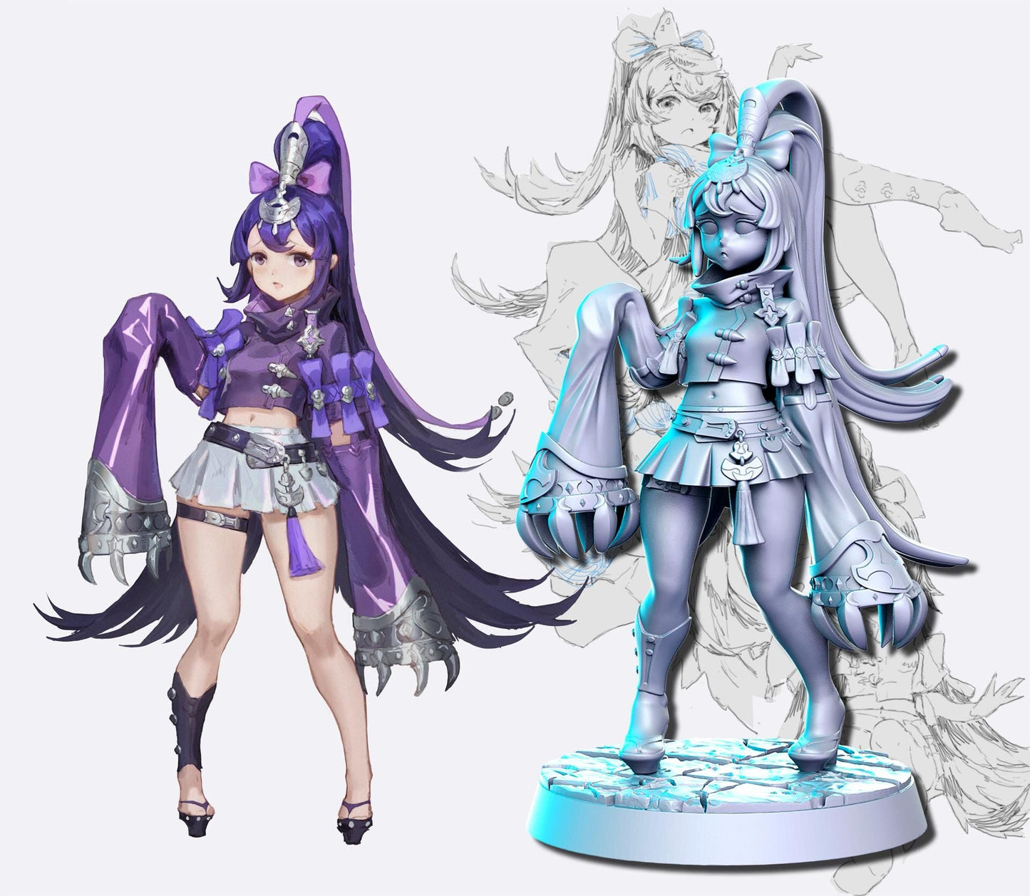 Anime Warrior Miniature - Warrior 2 - 32mm