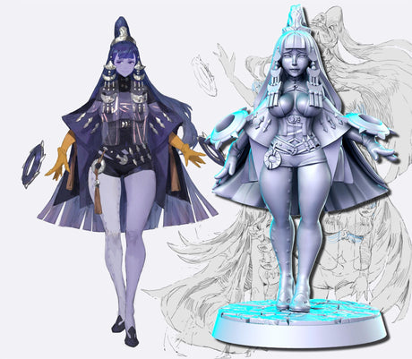 Anime Warrior Miniature | Warrior 3 - Tabletop RPG & D&D miniature. Perfect for wargaming & collectors