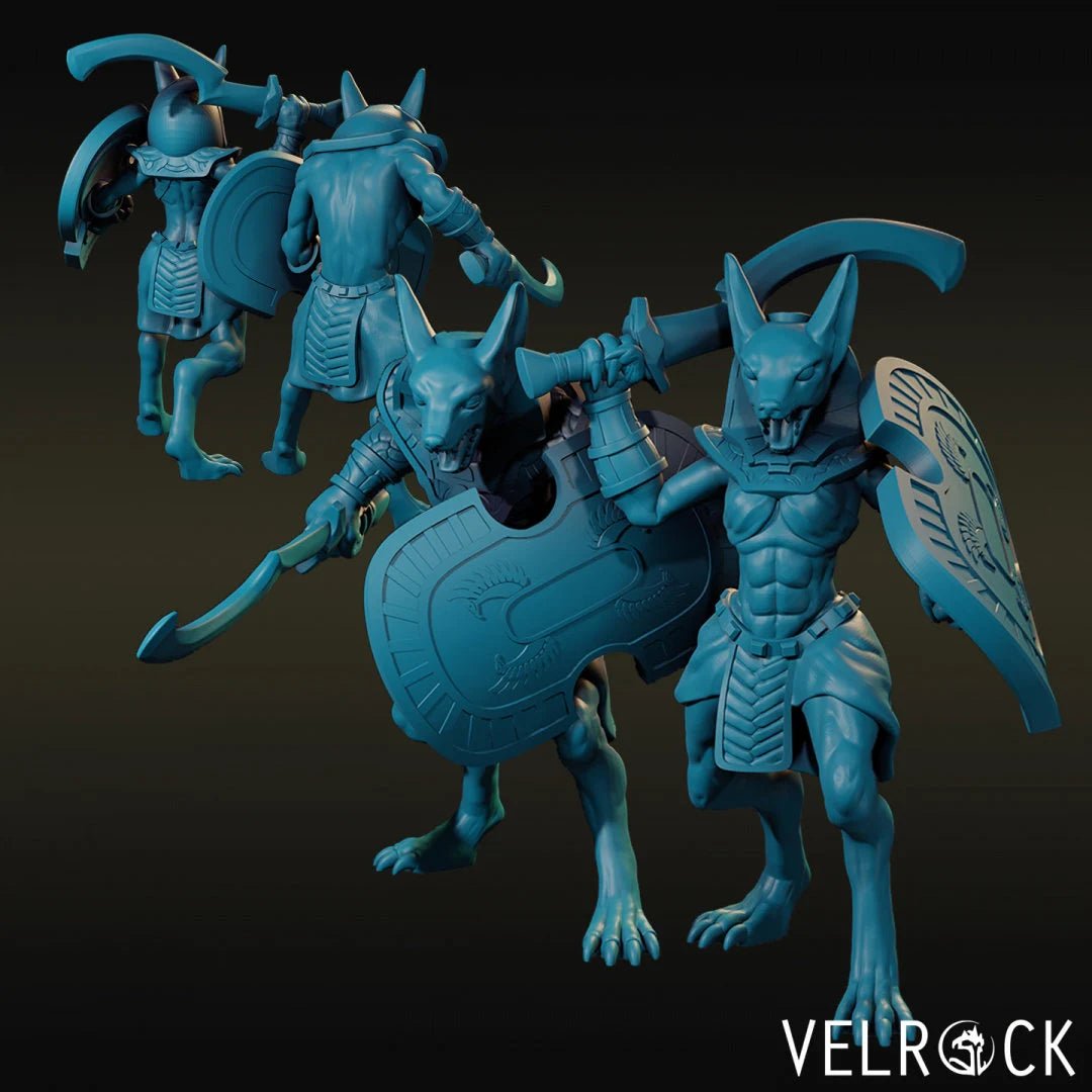 Anubis Sword And Shield Miniature | Set of 2 - Tabletop RPG & D&D miniature. Perfect for wargaming & collectors