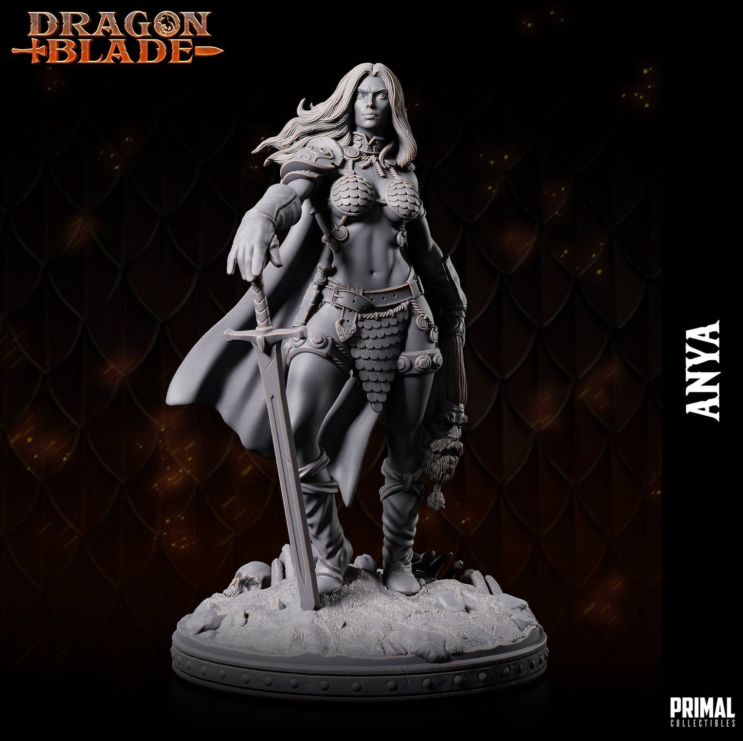 Anya, Barbarian Heroine Miniature - Anya - 32mm