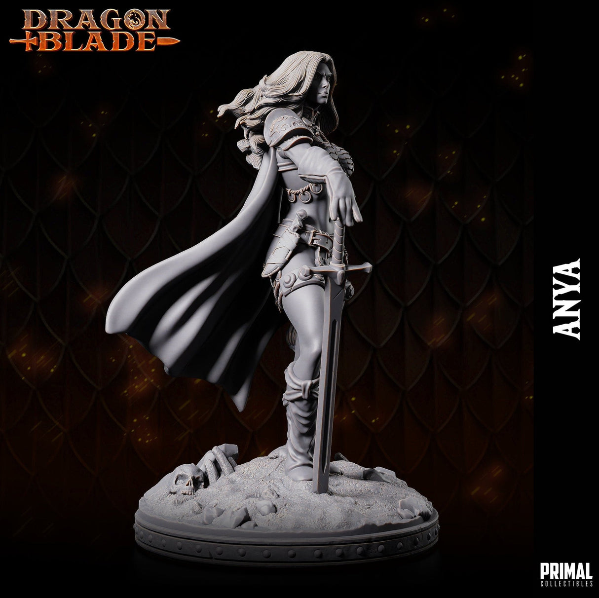 Anya, Barbarian Heroine Miniature | Anya - Tabletop RPG & D&D miniature. Perfect for wargaming & collectors