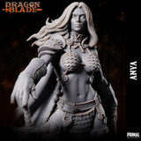 Anya, Barbarian Heroine Miniature | Anya - Tabletop RPG & D&D miniature. Perfect for wargaming & collectors