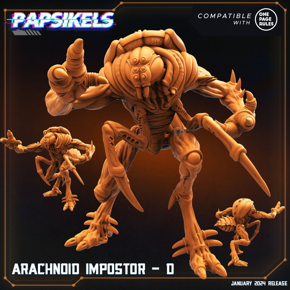 Arachnoid Imposter Miniature | Arachnoid Imposter D - Tabletop RPG & D&D miniature. Perfect for wargaming & collectors