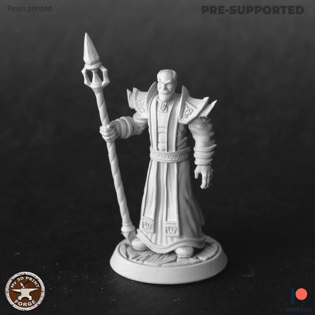 Arcanist Wizard Miniature | B - Tabletop RPG & D&D miniature. Perfect for wargaming & collectors