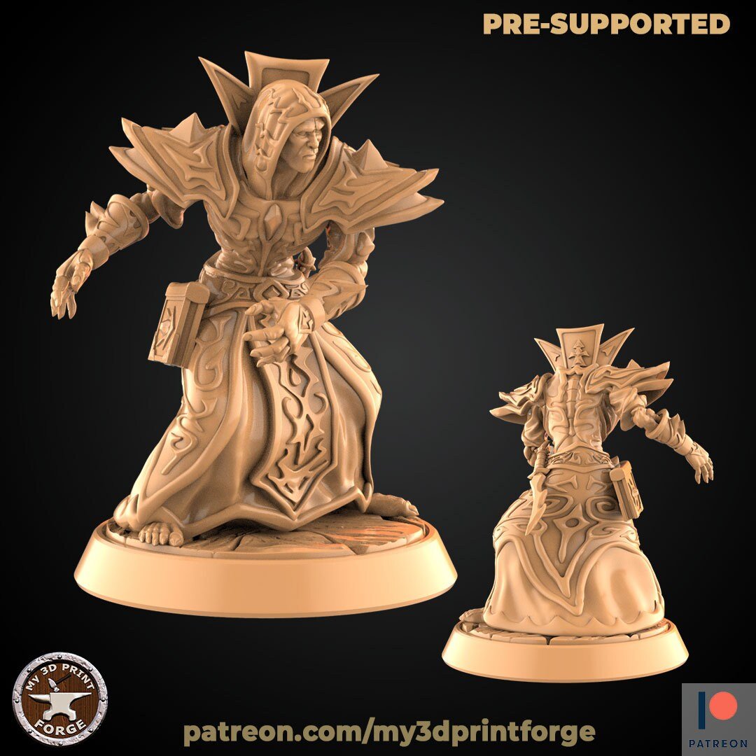 Archmage Or Lich Miniature | B - Tabletop RPG & D&D miniature. Perfect for wargaming & collectors