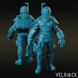 Armoured Bounty Hunter Miniature | C - Tabletop RPG & D&D miniature. Perfect for wargaming & collectors