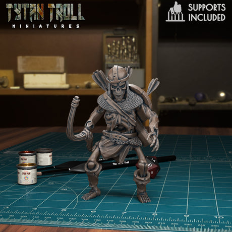 Armoured Skeleton Miniature | A - Tabletop RPG & D&D miniature. Perfect for wargaming & collectors