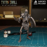 Armoured Skeleton Miniature | D - Tabletop RPG & D&D miniature. Perfect for wargaming & collectors