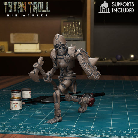 Armoured Skeleton Miniature | E - Tabletop RPG & D&D miniature. Perfect for wargaming & collectors