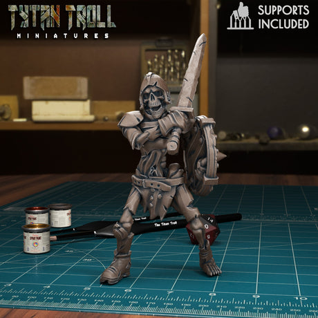 Armoured Skeleton Miniature | I - Tabletop RPG & D&D miniature. Perfect for wargaming & collectors