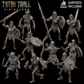 Armoured Skeleton Miniature | Set of 10 - Tabletop RPG & D&D miniature. Perfect for wargaming & collectors
