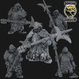 Armoured Skeleton with Polearms Miniature | Set of 5 - Tabletop RPG & D&D miniature. Perfect for wargaming & collectors