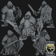Armoured skeletons Guards Miniature | Set of 5 - Tabletop RPG & D&D miniature. Perfect for wargaming & collectors