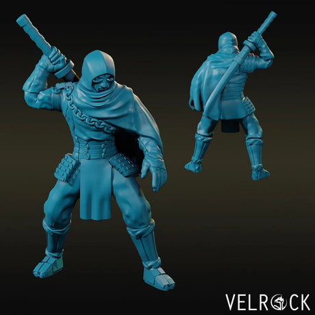 Male Desert Assassin Miniature | Right - Tabletop RPG & D&D miniature. Perfect for wargaming & collectors