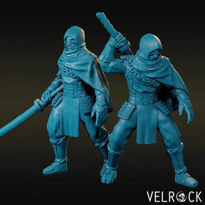 Male Desert Assassin Miniature | Set of 2 - Tabletop RPG & D&D miniature. Perfect for wargaming & collectors