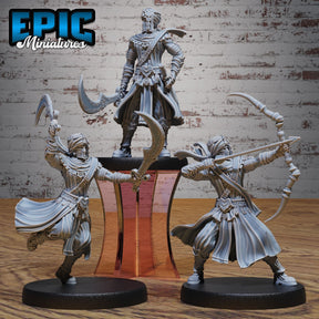 Assassin Prince Miniature | Set of 3 - Tabletop RPG & D&D miniature. Perfect for wargaming & collectors