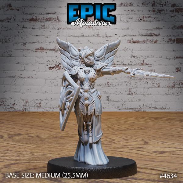 Astral Deva, Female Paladin, Cleric Miniature | 4634 - Tabletop RPG & D&D miniature. Perfect for wargaming & collectors