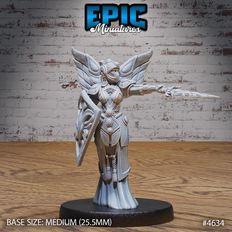 Astral Deva, Female Paladin, Cleric Miniature | 4634 - Tabletop RPG & D&D miniature. Perfect for wargaming & collectors