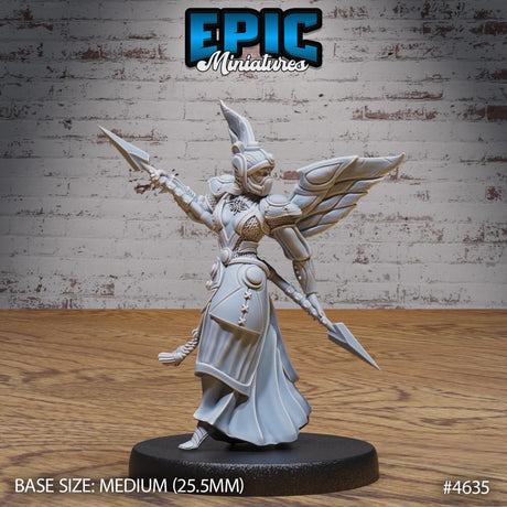 Astral Deva, Female Paladin, Cleric Miniature | 4635 - Tabletop RPG & D&D miniature. Perfect for wargaming & collectors