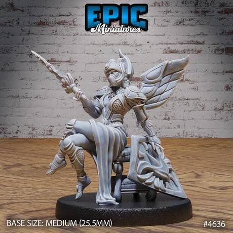 Astral Deva, Female Paladin, Cleric Miniature | 4636 - Tabletop RPG & D&D miniature. Perfect for wargaming & collectors