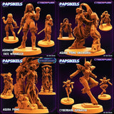 Asura Prime Command Cyborg Miniature | Full Set All Models - Tabletop RPG & D&D miniature. Perfect for wargaming & collectors