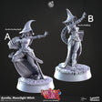 Aurelia, Moonlight Witch Miniature | A - Tabletop RPG & D&D miniature. Perfect for wargaming & collectors