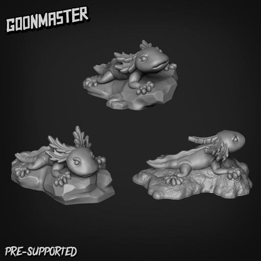 Axolotl Miniature - Set of 3 - 28mm
