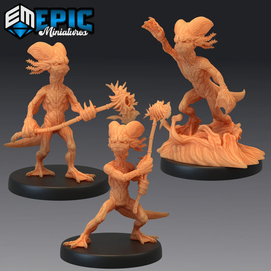 Axolotl Monster Miniature - Set of 3 - 28mm