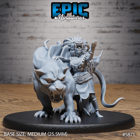 Aztec Tribe Miniature | B - Tabletop RPG & D&D miniature. Perfect for wargaming & collectors