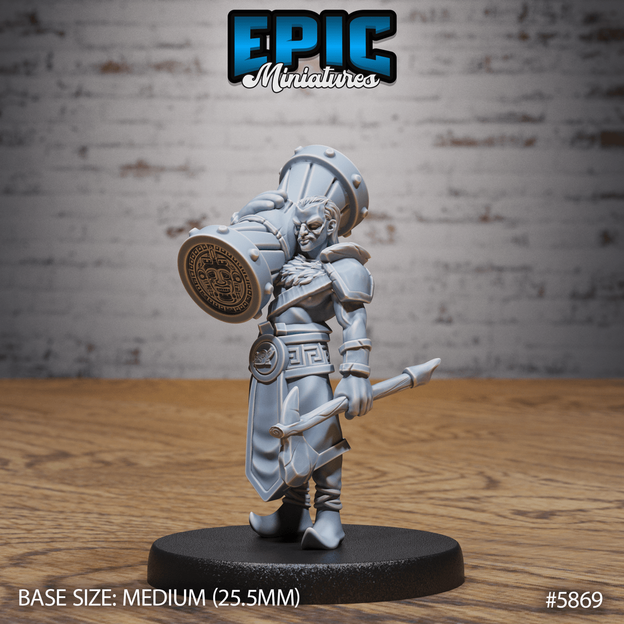 Aztec Tribe Miniature | C - Tabletop RPG & D&D miniature. Perfect for wargaming & collectors