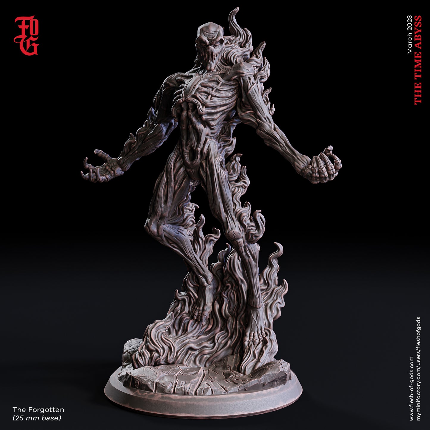 The Forgotten Burning Skeleton Miniature FG0152