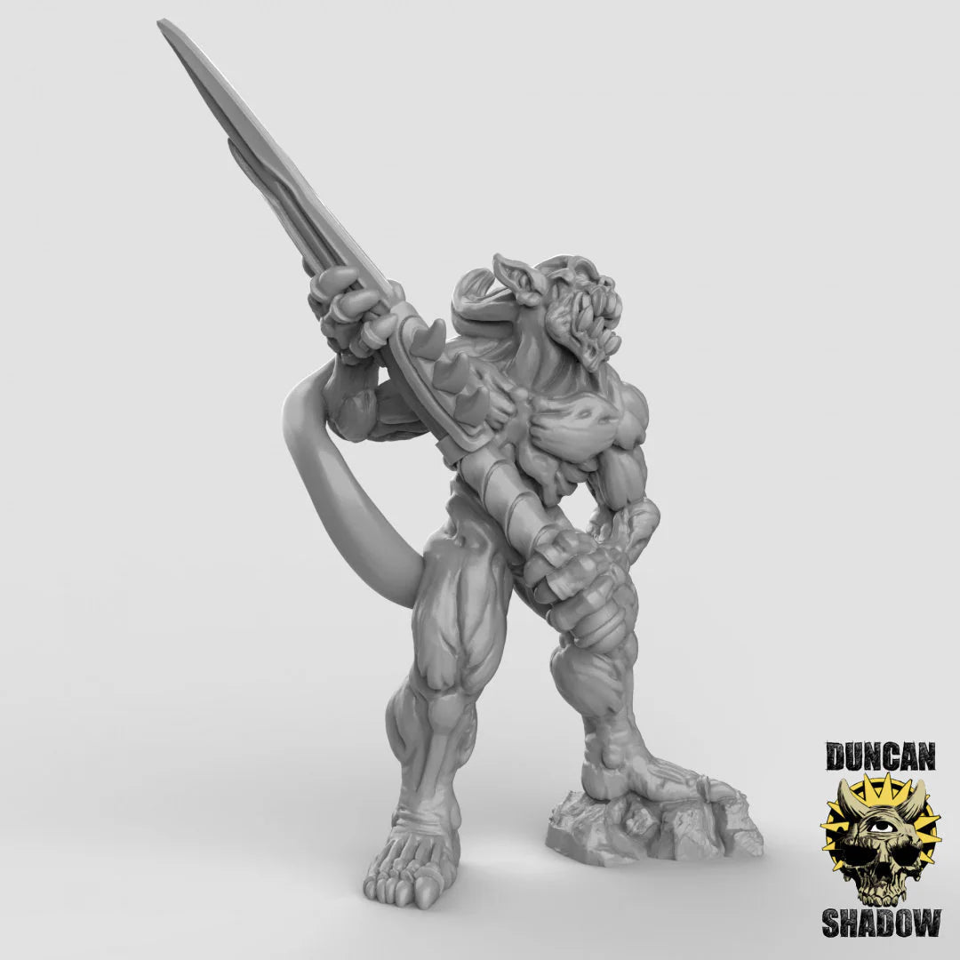 Babau Fighter Miniature - B - 28mm