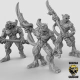 Babau Spearmen Miniature | Set of 3 - Tabletop RPG & D&D miniature. Perfect for wargaming & collectors
