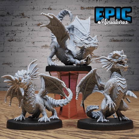 Baby Dragon Collection Set | 28mm - Tabletop RPG & D&D miniature. Perfect for wargaming & collectors