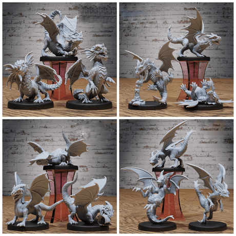 Baby Dragon Collection Set | 28mm - Tabletop RPG & D&D miniature. Perfect for wargaming & collectors