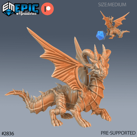 Green Baby Dragon Miniature | A - Tabletop RPG & D&D miniature. Perfect for wargaming & collectors