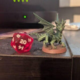Green Baby Dragon Miniature | Set of 3 - Tabletop RPG & D&D miniature. Perfect for wargaming & collectors