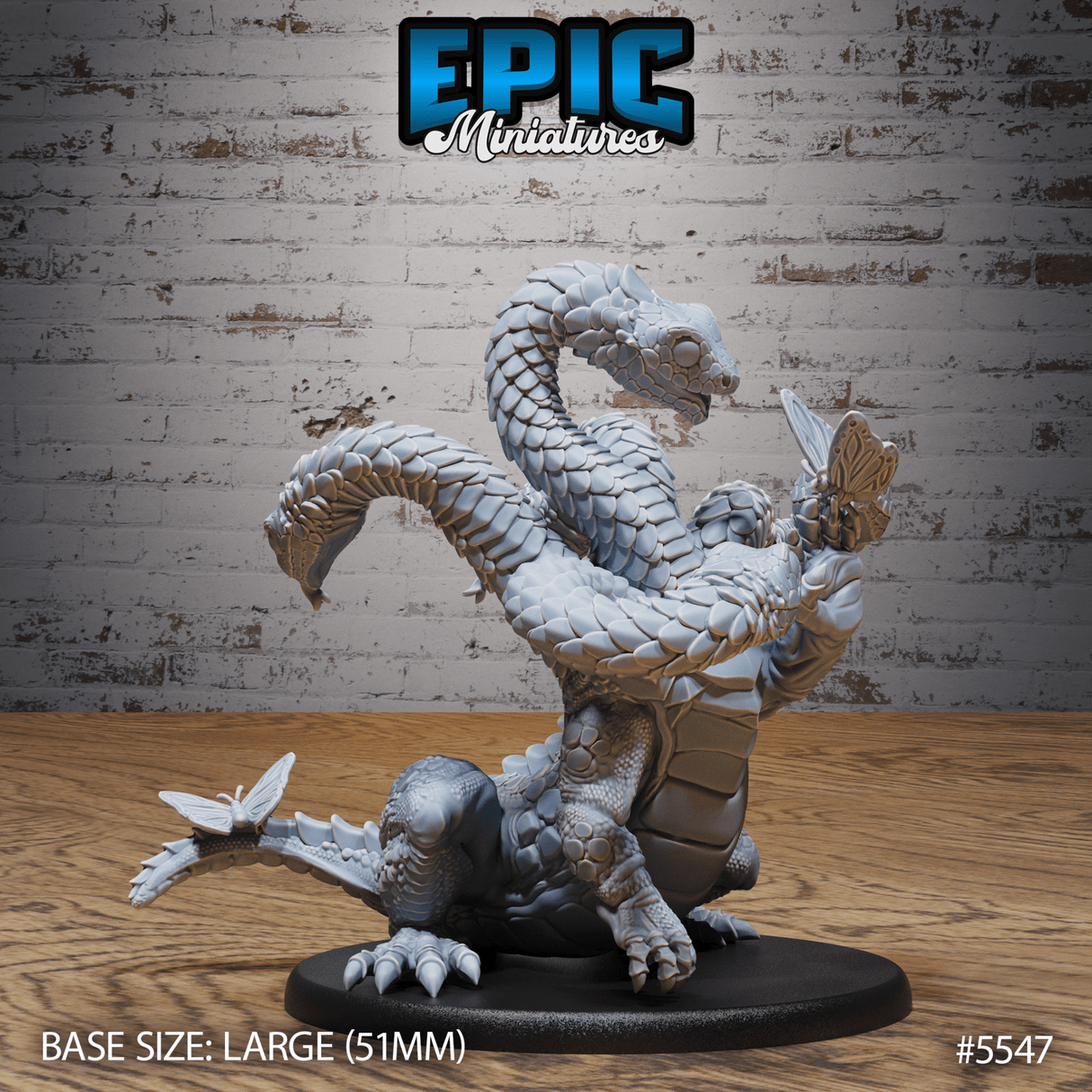 Baby Hydra Miniature | A - Tabletop RPG & D&D miniature. Perfect for wargaming & collectors