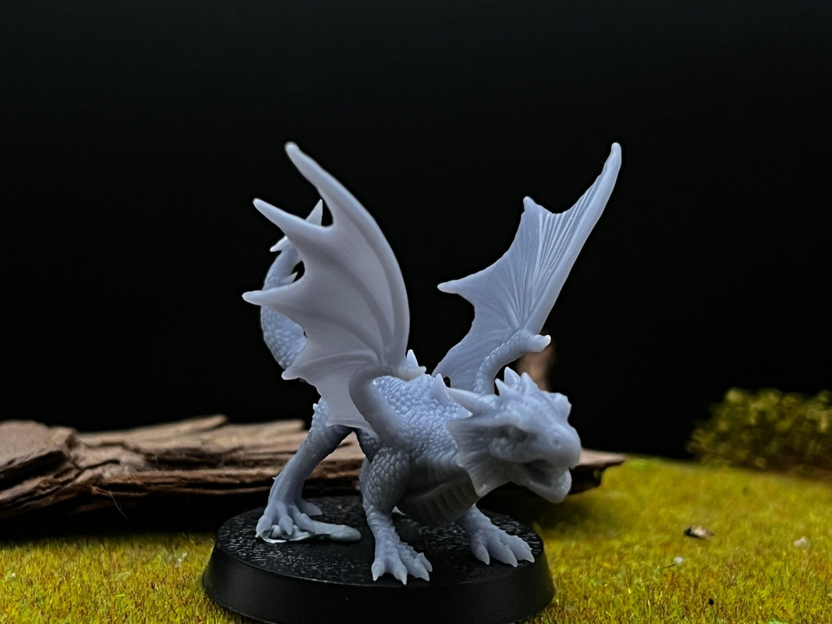 Baby Red Dragon Miniature | Full Set All Models - Tabletop RPG & D&D miniature. Perfect for wargaming & collectors
