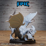 Baby White Dragon Miniature | 3611 - Tabletop RPG & D&D miniature. Perfect for wargaming & collectors