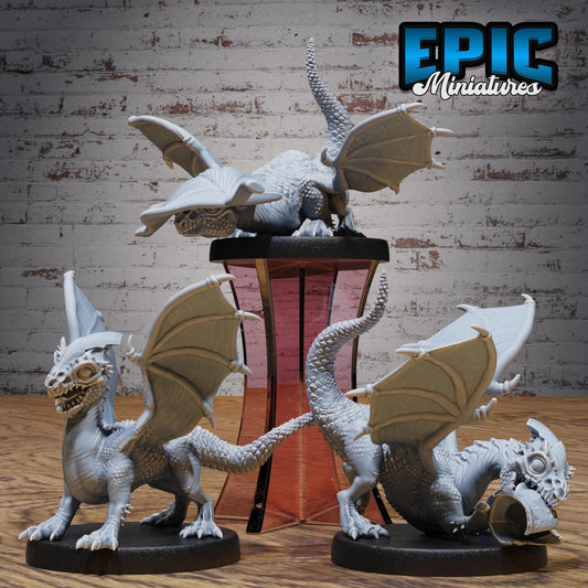 Baby White Dragon Miniature - Full Set All Models - 32mm