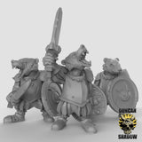 Badger Folk Miniature | 28mm - Tabletop RPG & D&D miniature. Perfect for wargaming & collectors