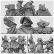 Badger Folk Miniature | 28mm - Tabletop RPG & D&D miniature. Perfect for wargaming & collectors