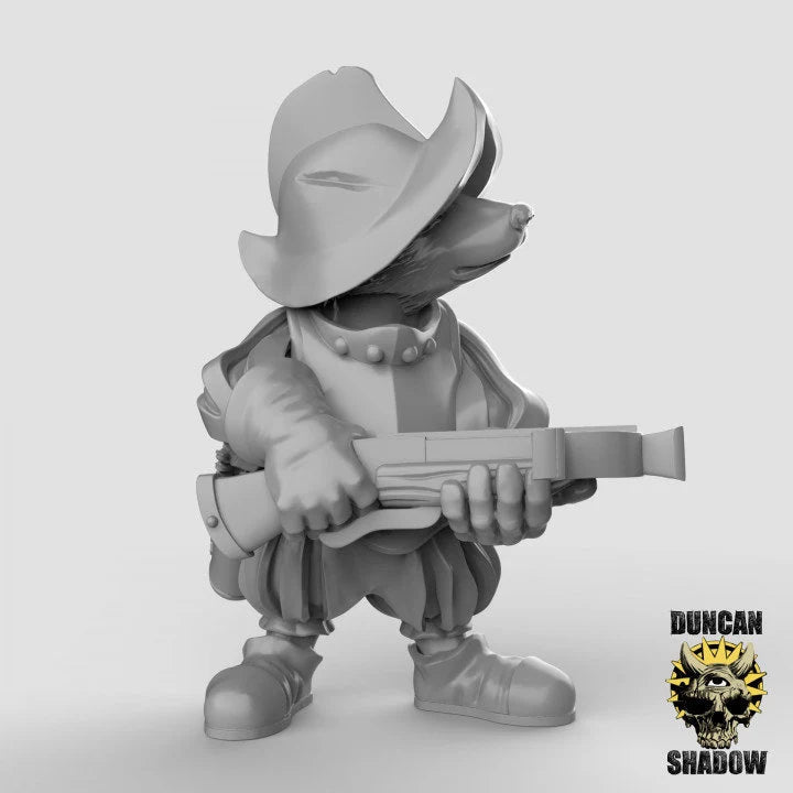 Badger - Folk with Crossbows Miniature | A - Tabletop RPG & D&D miniature. Perfect for wargaming & collectors