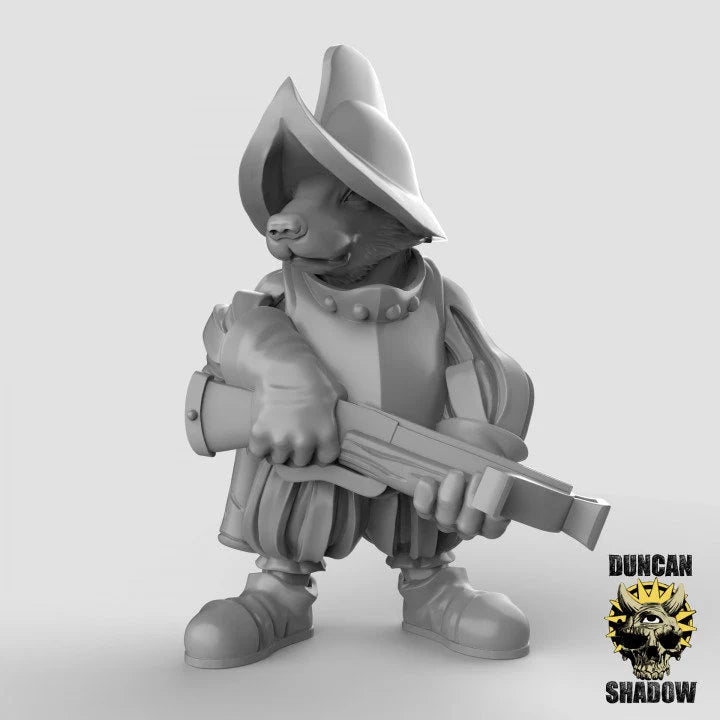 Badger - Folk with Crossbows Miniature | B - Tabletop RPG & D&D miniature. Perfect for wargaming & collectors