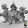 Badger - Folk with Crossbows Miniature | Set of 3 - Tabletop RPG & D&D miniature. Perfect for wargaming & collectors