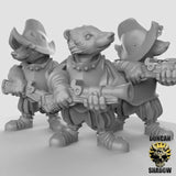 Badger Group Miniature | Set of 3 - Tabletop RPG & D&D miniature. Perfect for wargaming & collectors