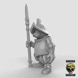 Badger Spearmen Miniature | A - Tabletop RPG & D&D miniature. Perfect for wargaming & collectors